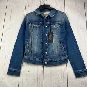 Mavi Small Cropped Fit Stretchable Denim Jeans Jacket Blue Women New‎